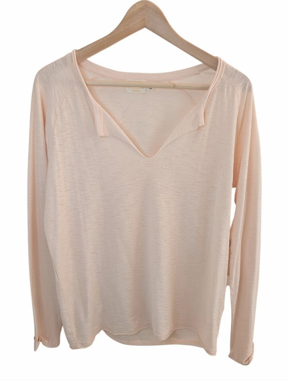 Nation LTD NEW Pima Cotton Long Sleeve Top Preach Pink Medium